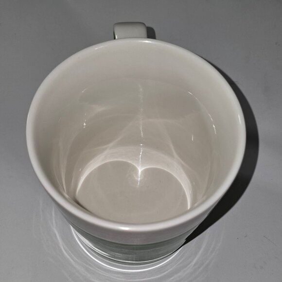 Vintage Crate&Barrel Color Block Coffee Mug Green and White Large 12-14oz - Picture 7 of 11